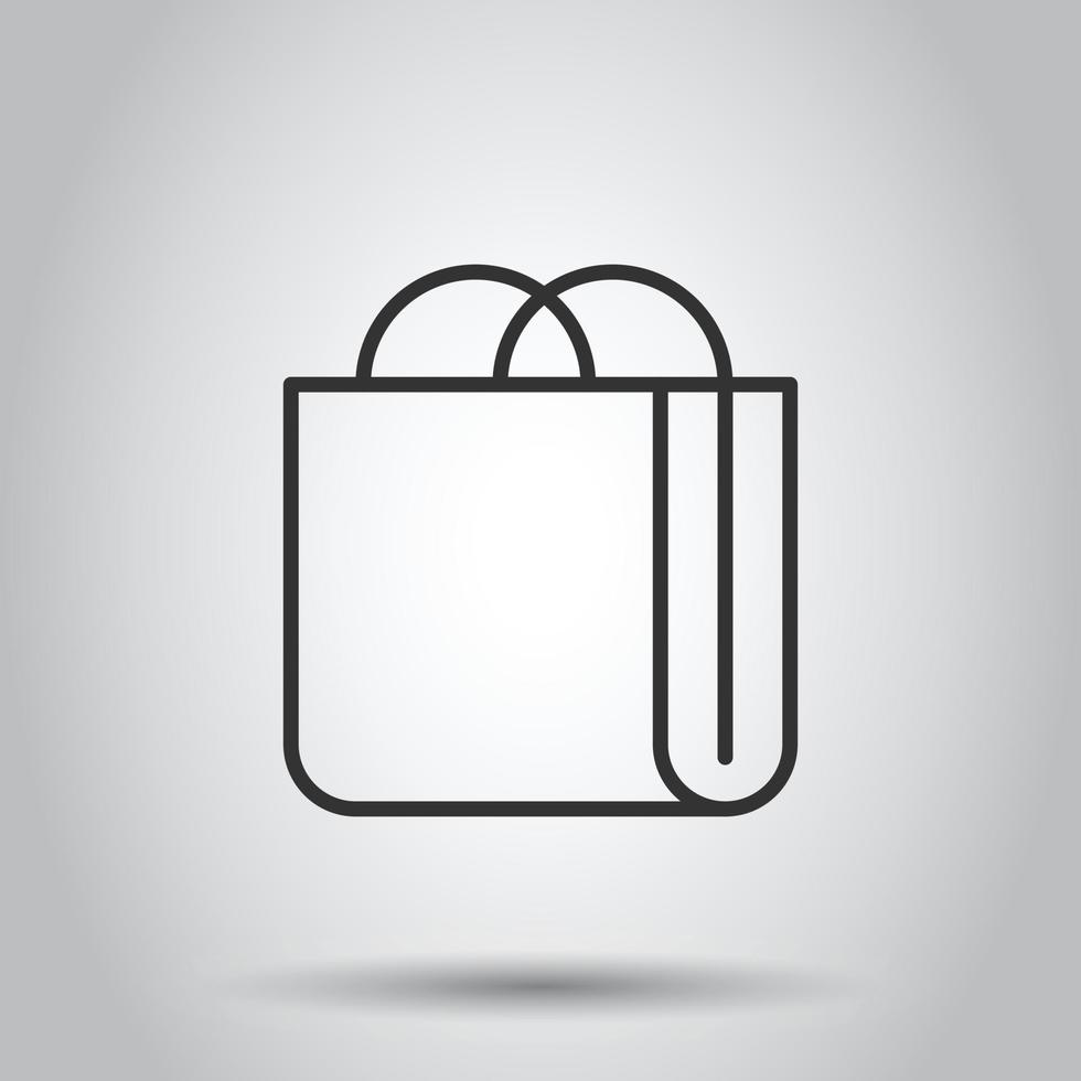 ícone de sacola de compras em estilo simples. bolsa sinal ilustração vetorial no fundo branco isolado. conceito de negócio de pacote. vetor