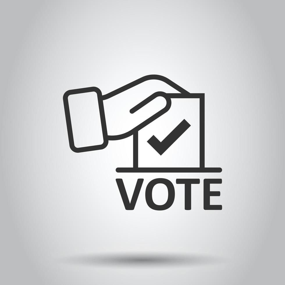 ícone de votação em estilo simples. ilustração em vetor urnas em fundo branco isolado. conceito de negócio eleitoral.