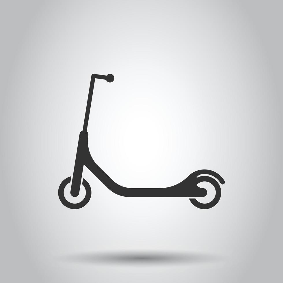 ícone de scooter elétrico em estilo simples. ilustração em vetor bicicleta em fundo branco isolado. conceito de negócio de transporte.