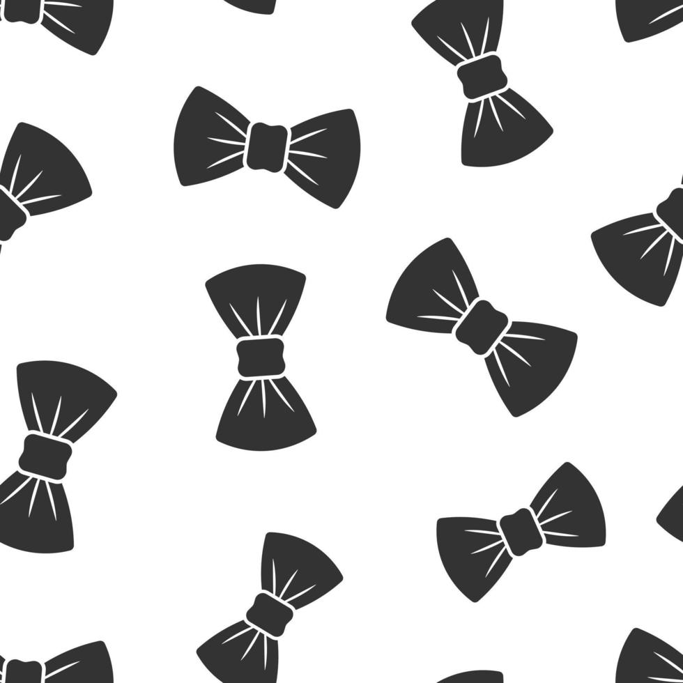 ícone de laço de gravata em estilo simples. ilustração em vetor gravata borboleta em fundo branco isolado. conceito de negócio padrão sem emenda de borboleta.