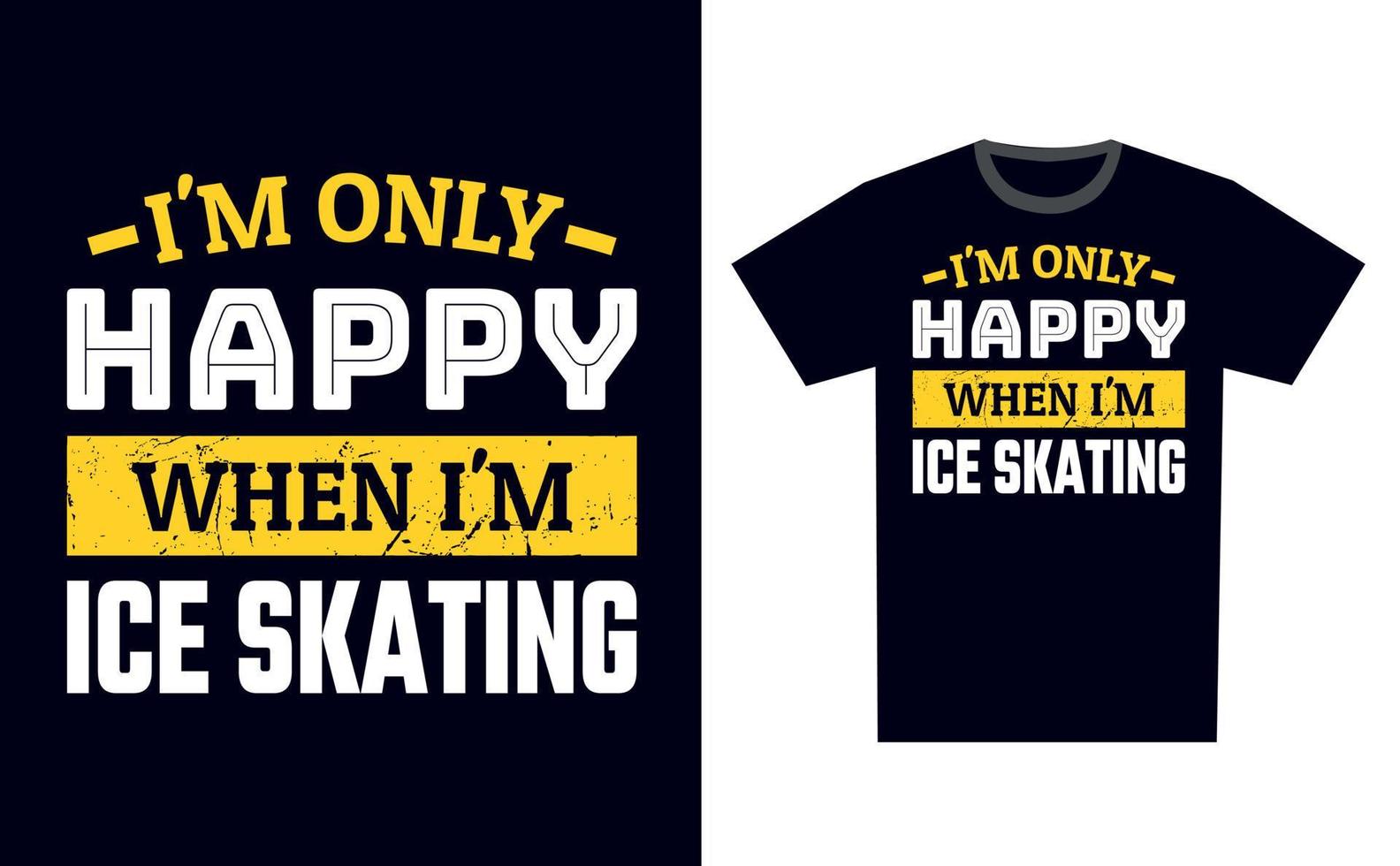 vetor de modelo de design de camiseta de patinação no gelo