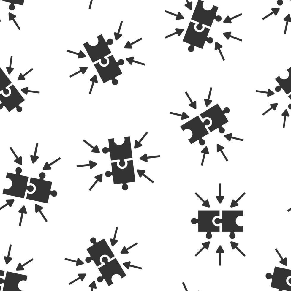 ícone de quebra-cabeça em estilo simples. ilustração em vetor solução compatível em fundo branco isolado. conceito de negócio padrão sem emenda de combinação.