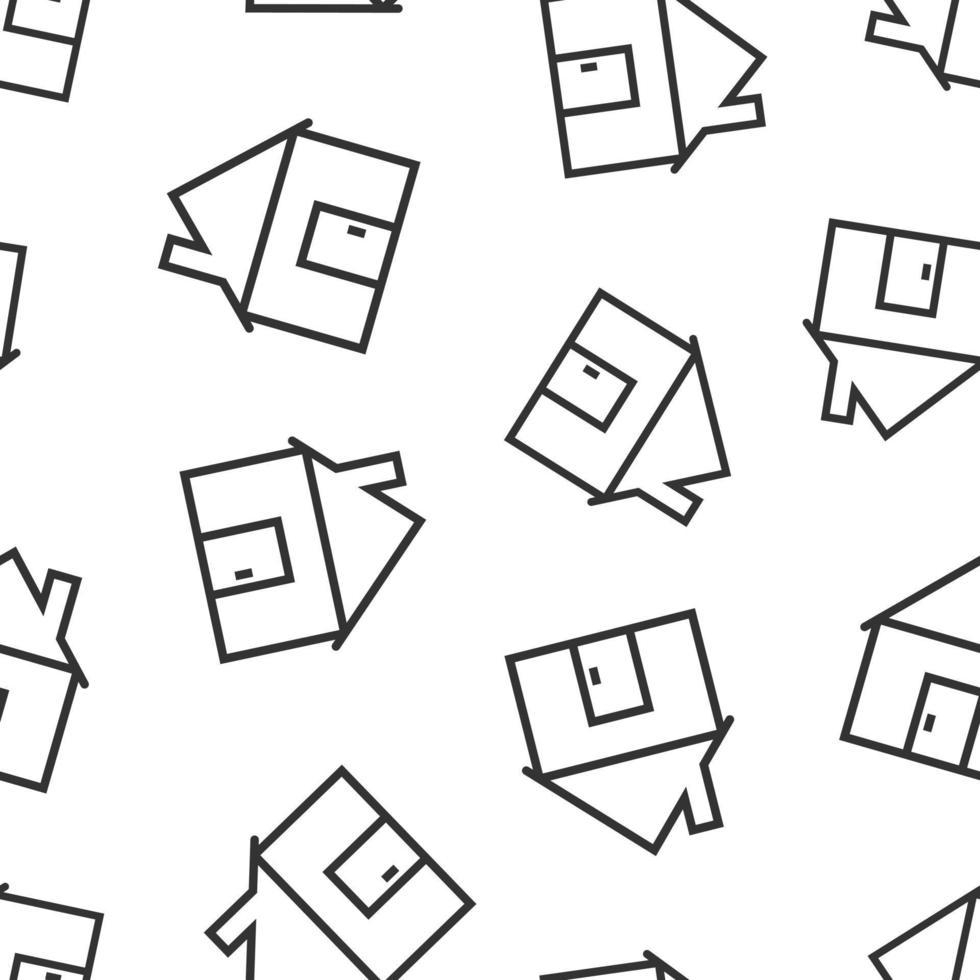ícone de construção em estilo simples. ilustração vetorial em casa no fundo branco isolado. conceito de negócio padrão sem emenda de casa. vetor