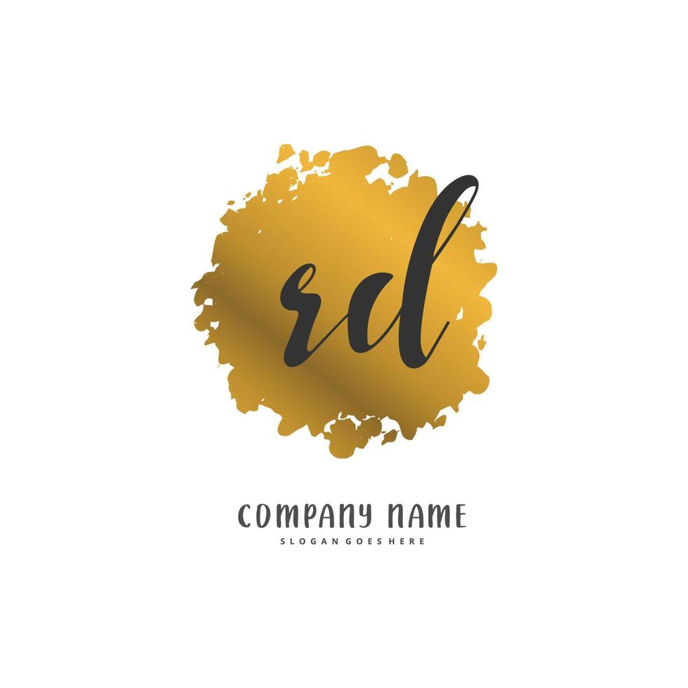 ª caligrafia inicial e design de logotipo de assinatura com círculo. logotipo manuscrito de design bonito para moda, equipe, casamento, logotipo de luxo. vetor