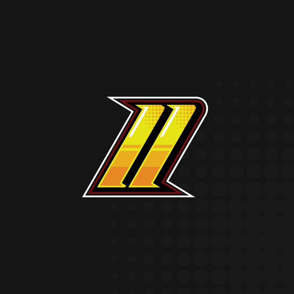 vetor de design de logotipo de corrida número 11