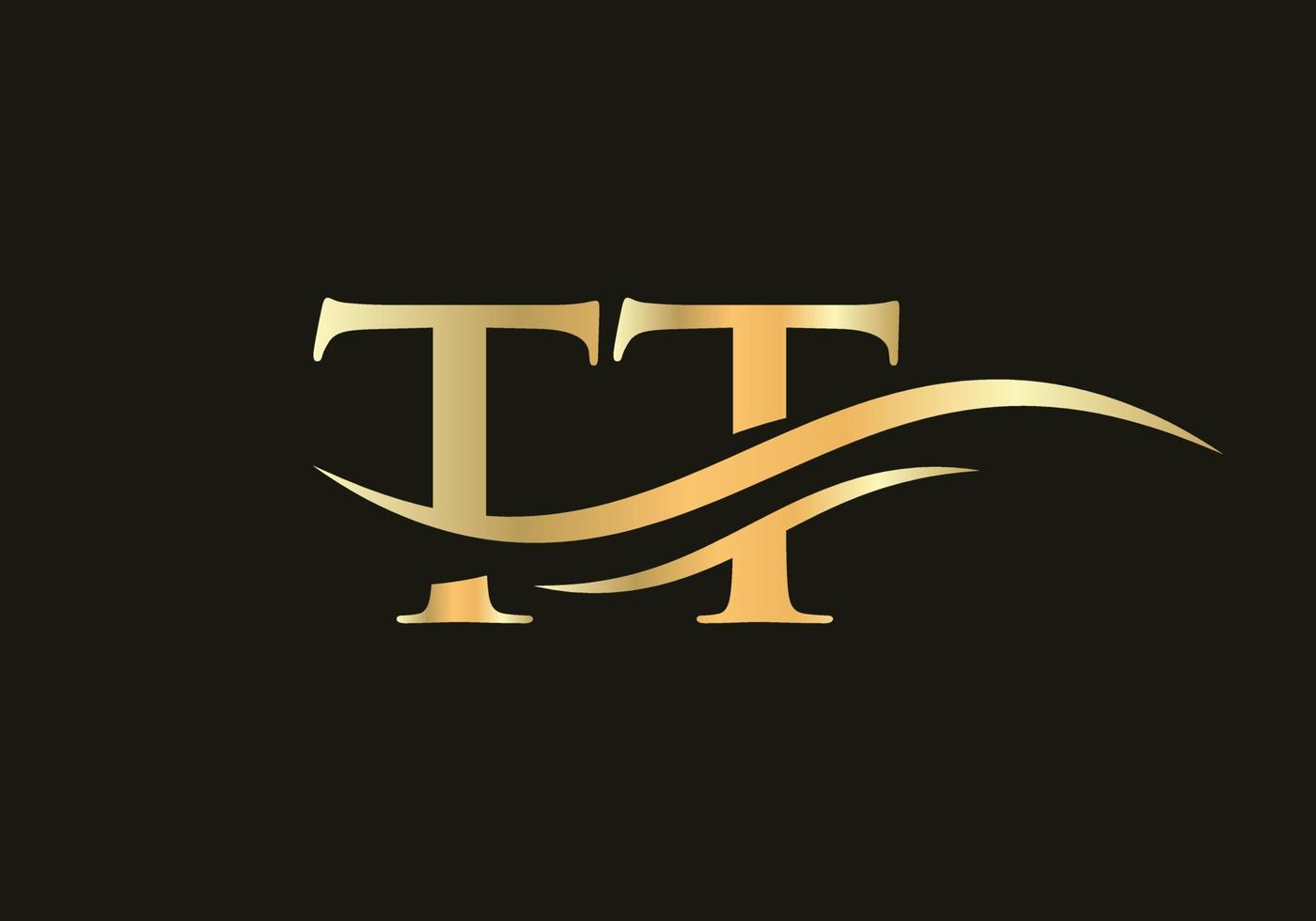 design moderno de logotipo tt para negócios e identidade da empresa. carta tt criativa com conceito de luxo vetor