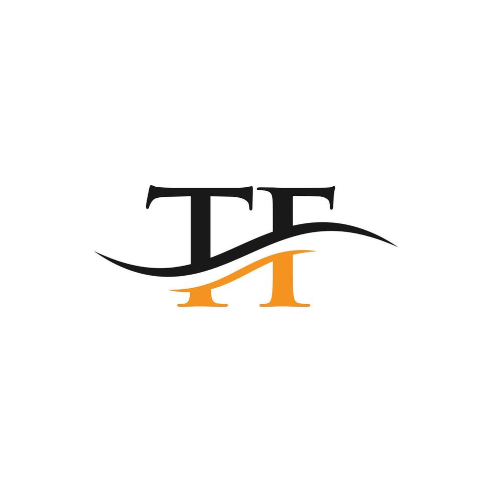 logotipo vinculado à letra tf para identidade de negócios e empresas. modelo de vetor de logotipo tf de letra inicial.