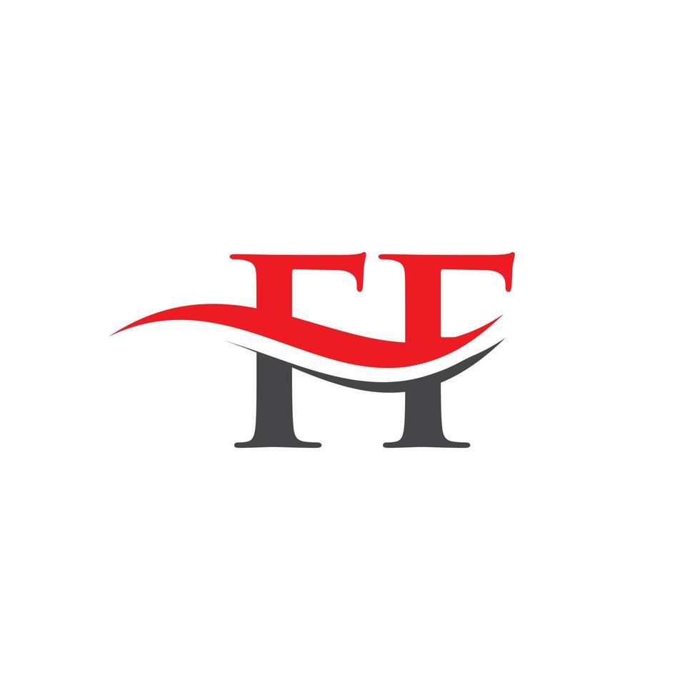 ff logotipo vinculado à letra para identidade de negócios e empresas. modelo de vetor de logotipo de letra inicial ff.