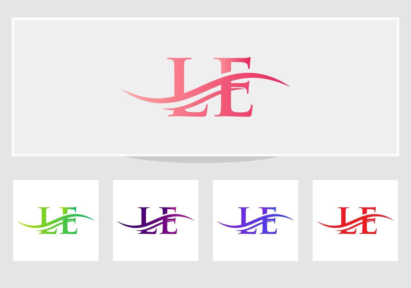 le letter linked logo for business and company identity. modelo de vetor de logotipo le letra inicial
