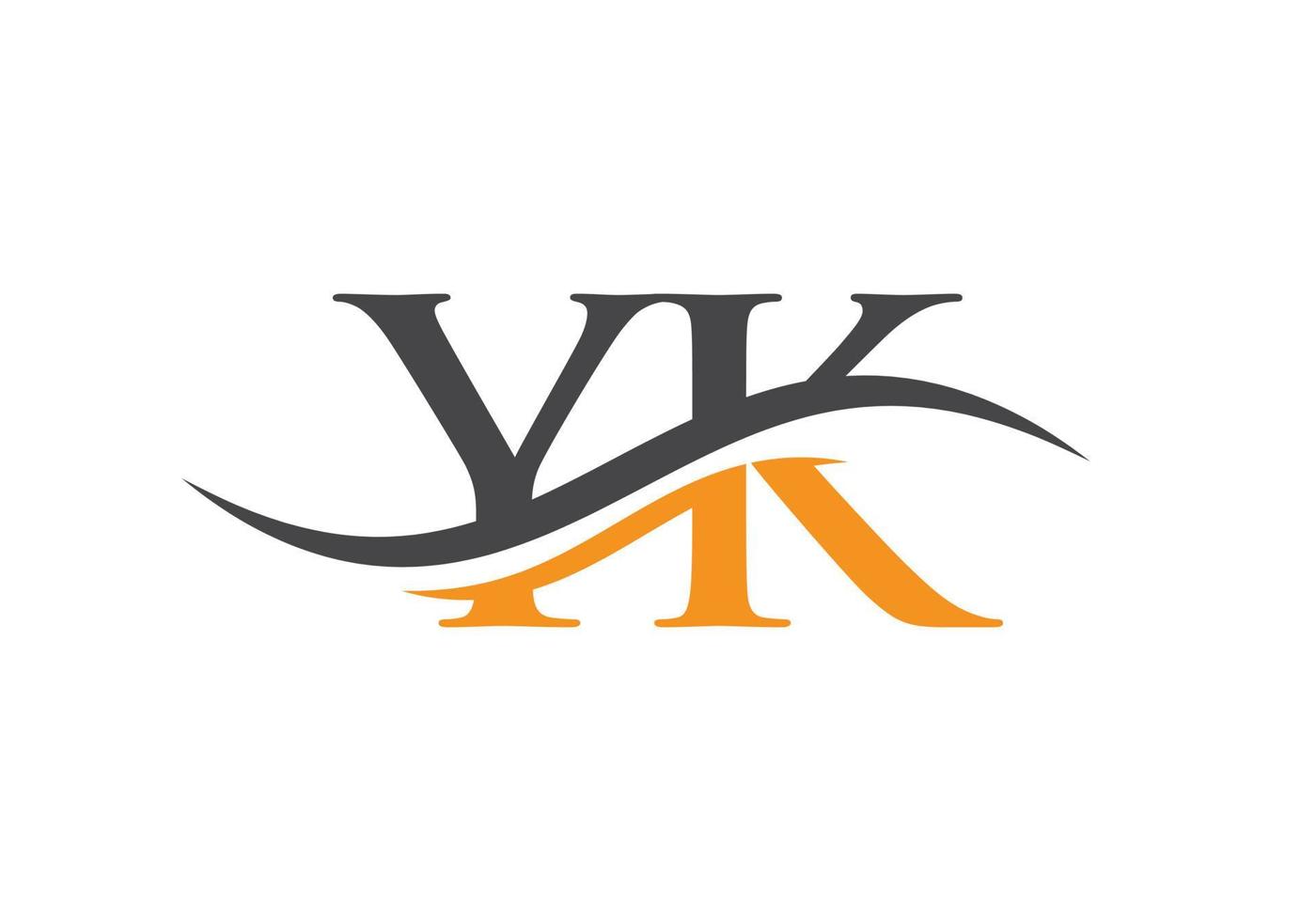 logotipo da letra yk. modelo de vetor de design de logotipo comercial de carta inicial yk