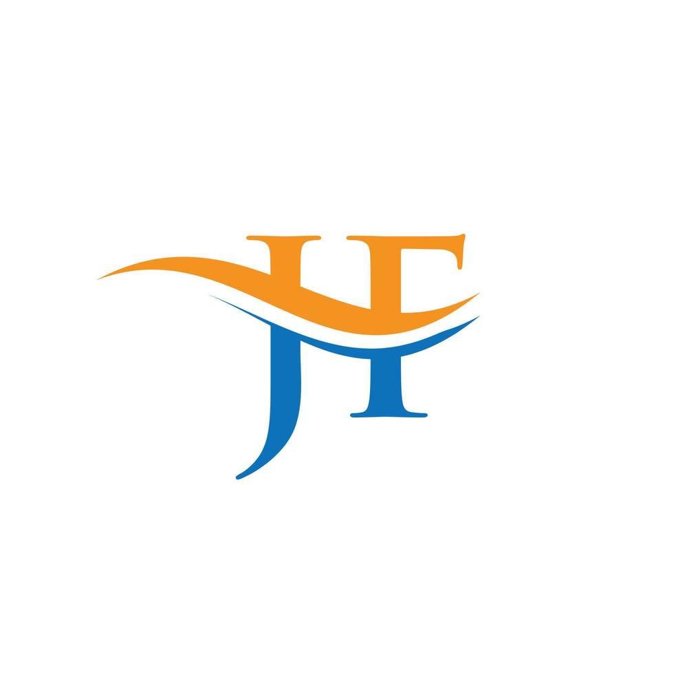 logotipo vinculado à letra jf para identidade de negócios e empresas. modelo de vetor de logotipo jf de letra inicial.