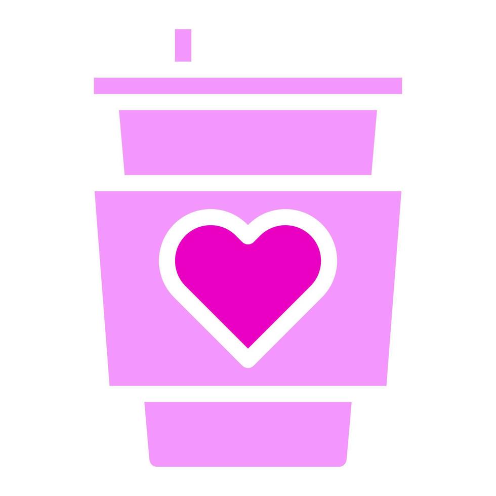 vetor de ilustração de namorados rosa sólido e ícone de logotipo ícone de ano novo perfeito.