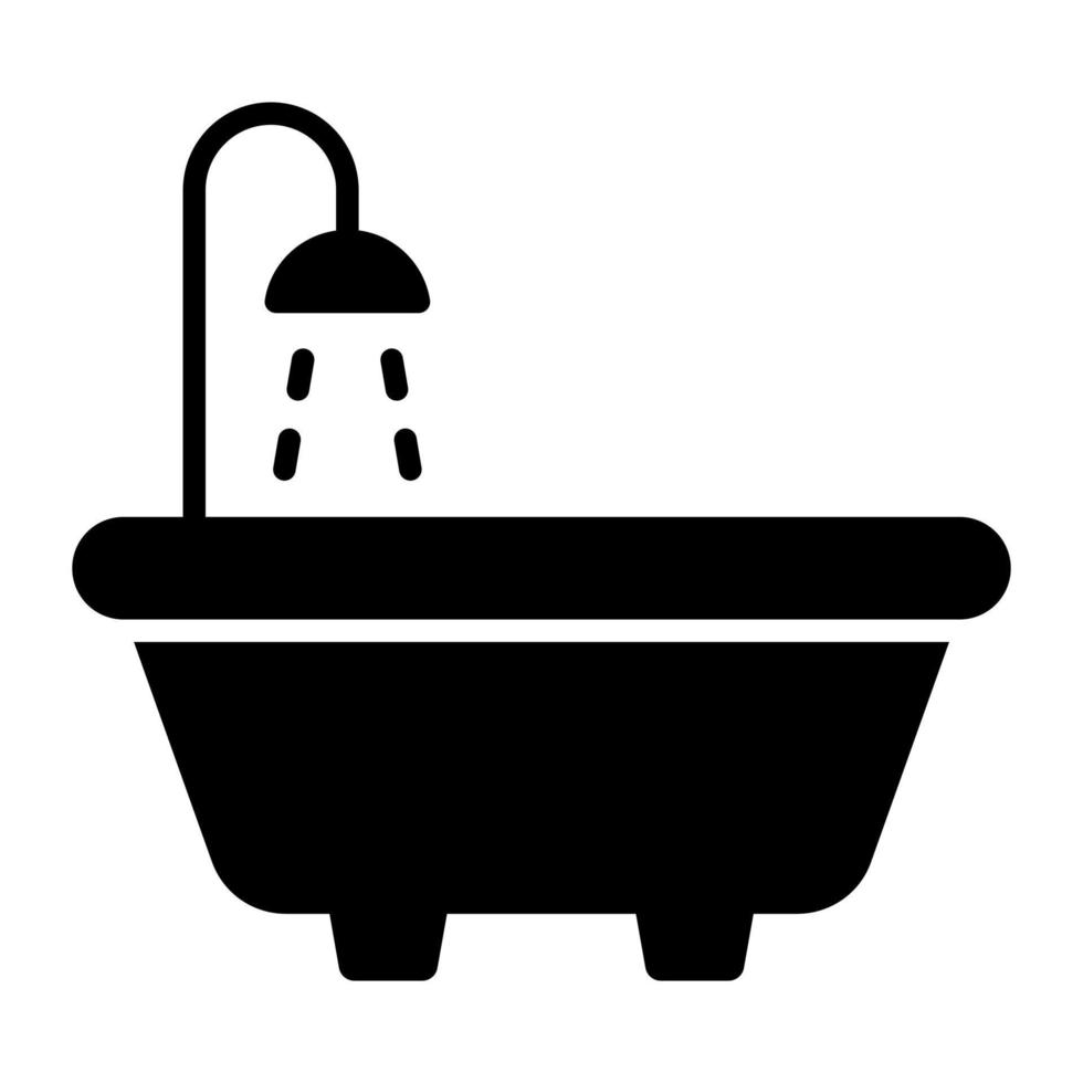vetor criativo de banheira, banho e spa vetor editável