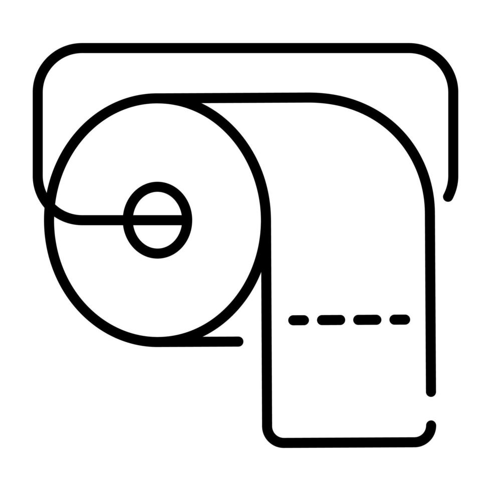 ícone de design bem do suporte de rolo de tecido, vetor editável