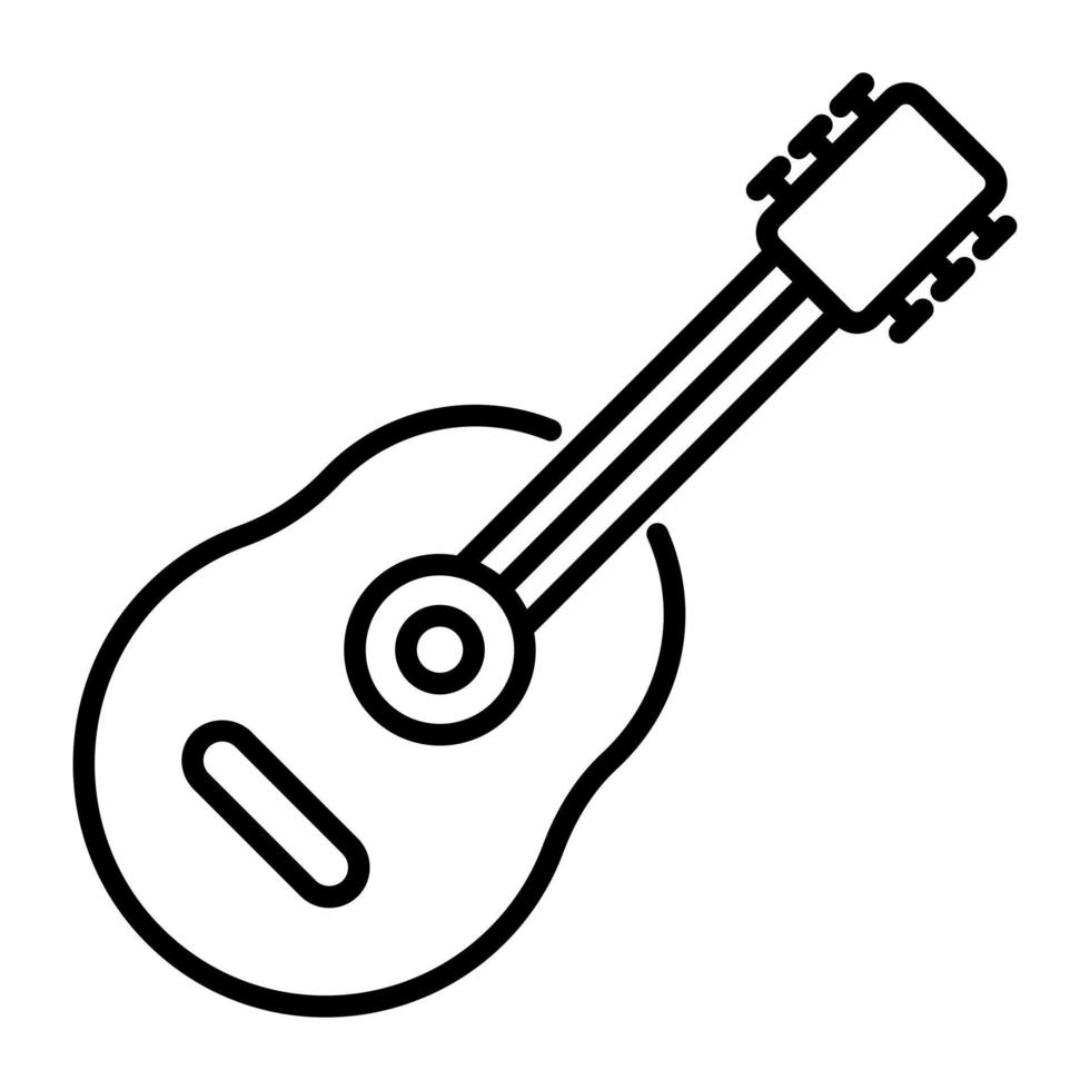 belo design vetorial de guitarra, ícone de instrumento musical vetor