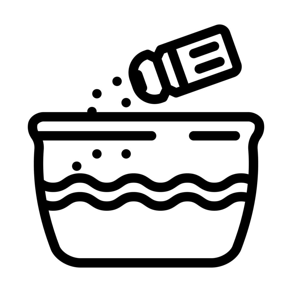 ilustração vetorial de ícone de linha de bolinho de sal vetor