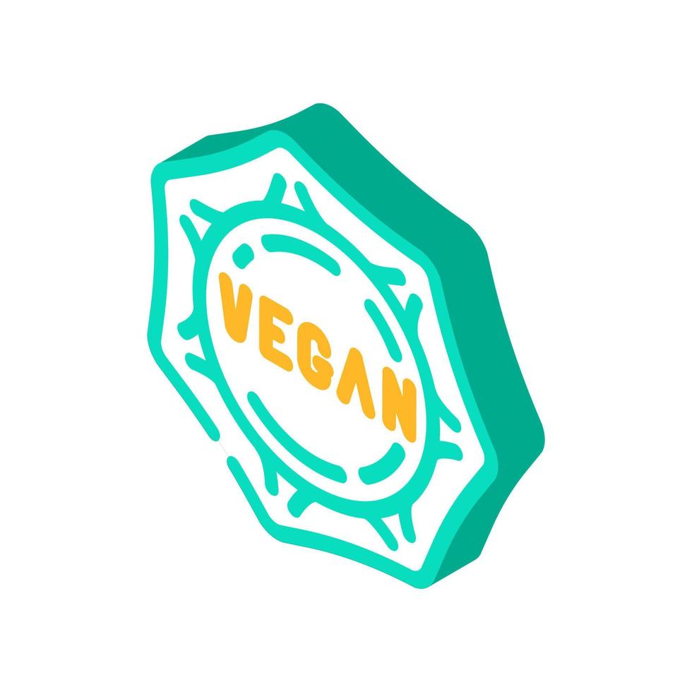 ilustração vetorial de ícone isométrico de bolinhos veganos vetor