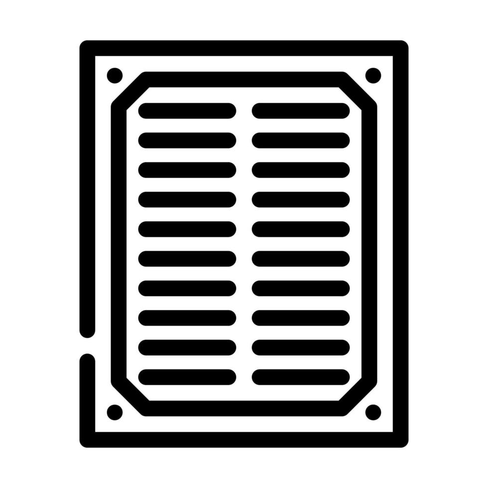 ilustração em vetor ícone da linha de peças do filtro de ar