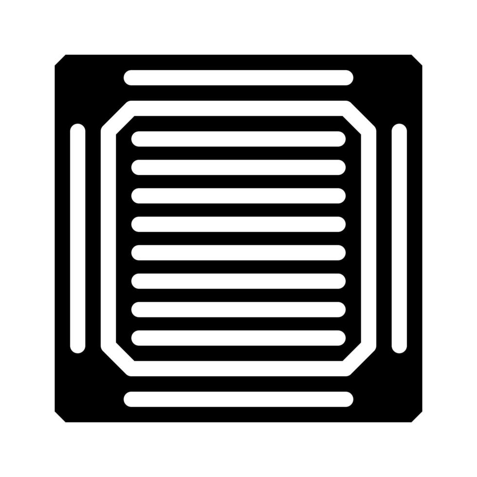 ilustração vetorial de ícone de glifo de filtro de teto plana vetor