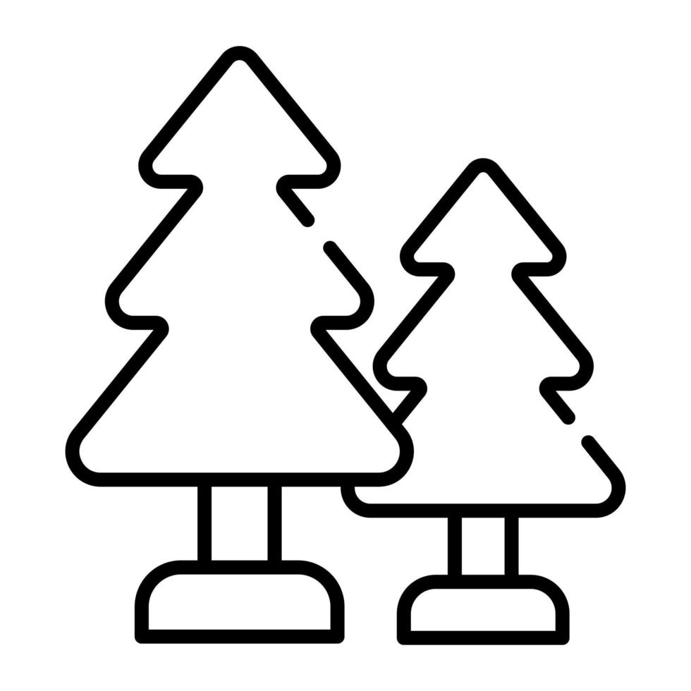 ícone vetorial de árvores em estilo moderno e moderno vetor