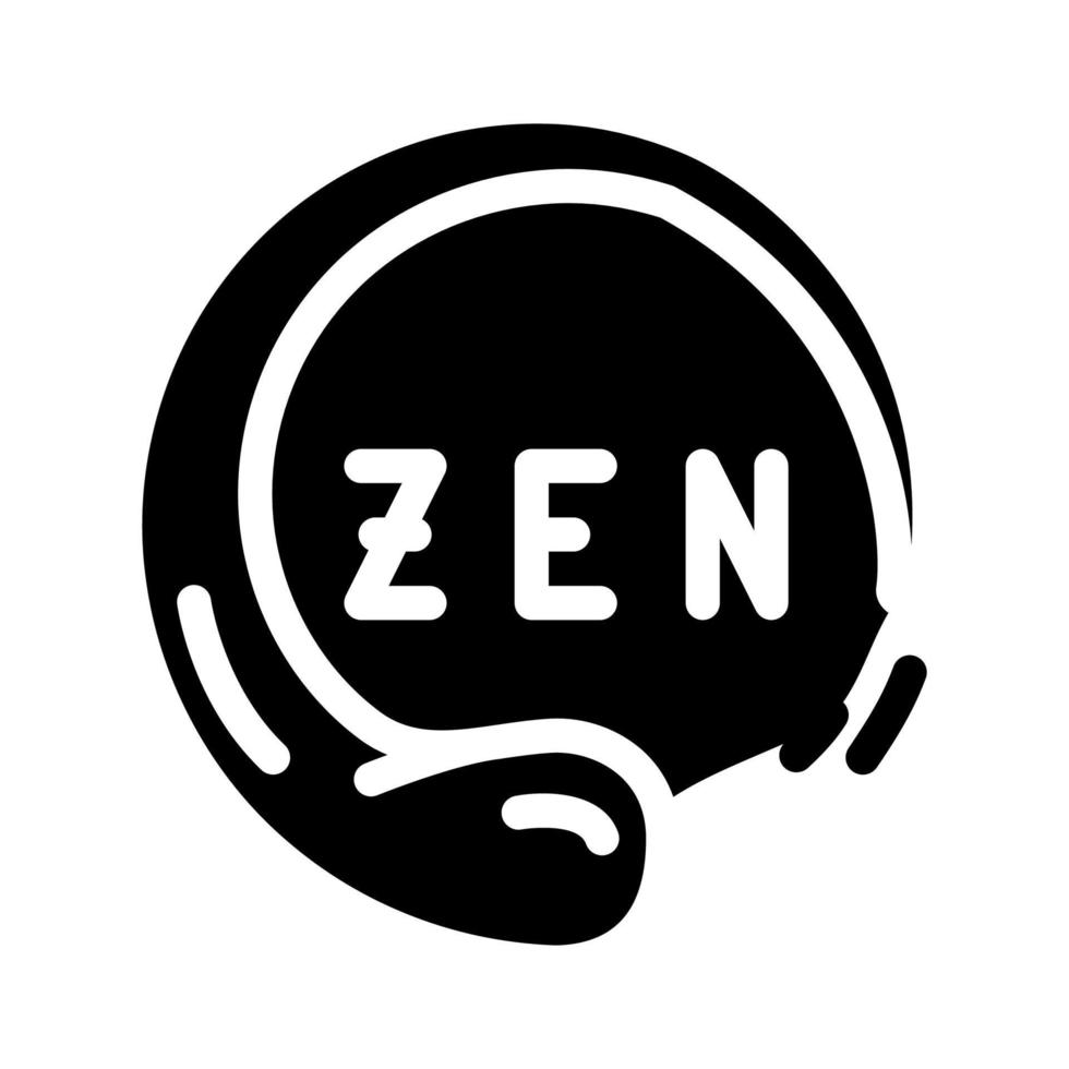 ilustração em vetor ícone glifo de meditação zen