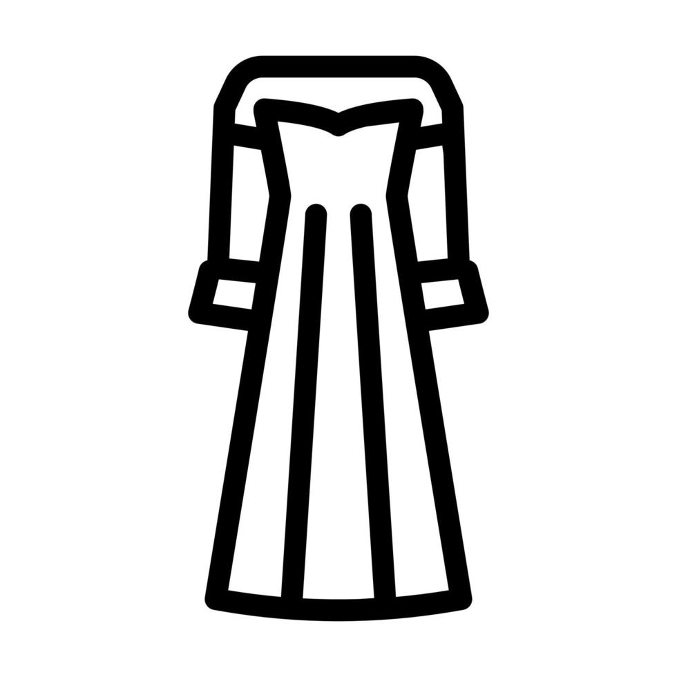 vestidos vestidos de noite linha ícone ilustração vetorial vetor