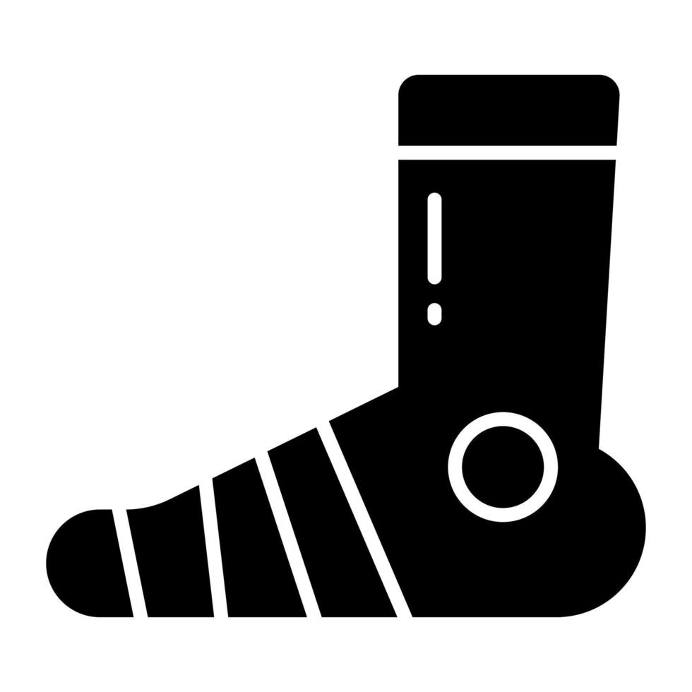 design de ícone incrível de lesão no pé, cuidados de saúde e médicos de bandagem de pé vetor