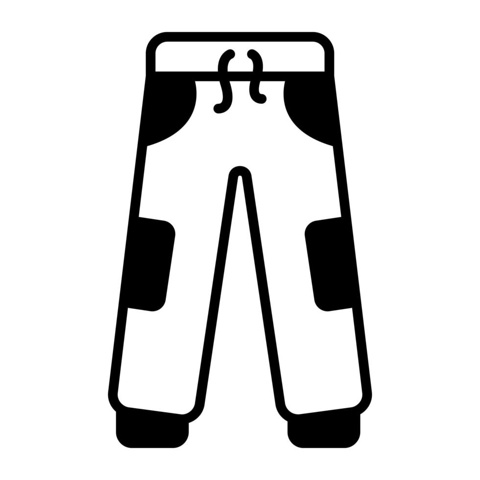 design de ícone vetorial de calças em estilo moderno e moderno vetor