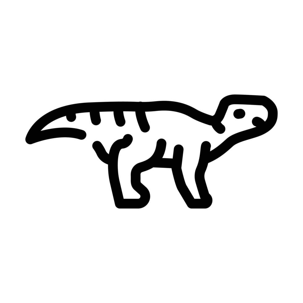 ilustração vetorial de ícone de linha de dinossauro aurora ceratops vetor