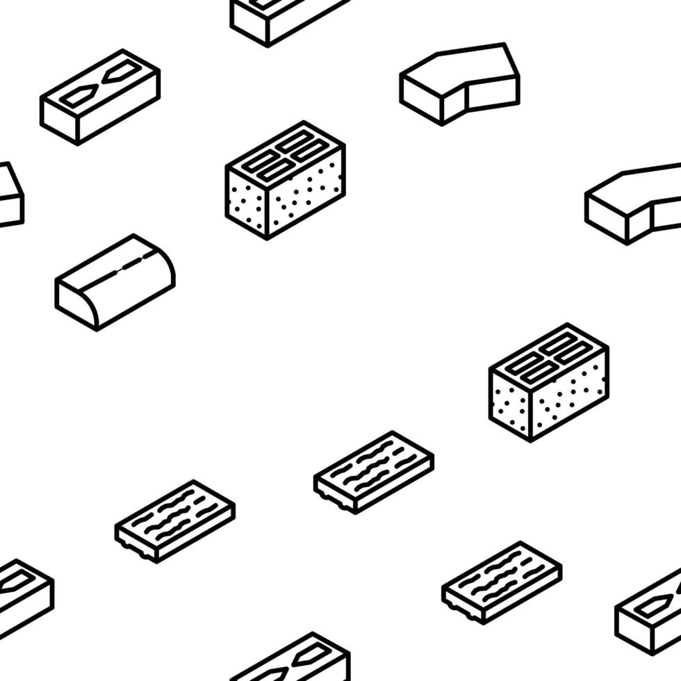 tijolo para construção de padrão sem emenda de vetor de construção