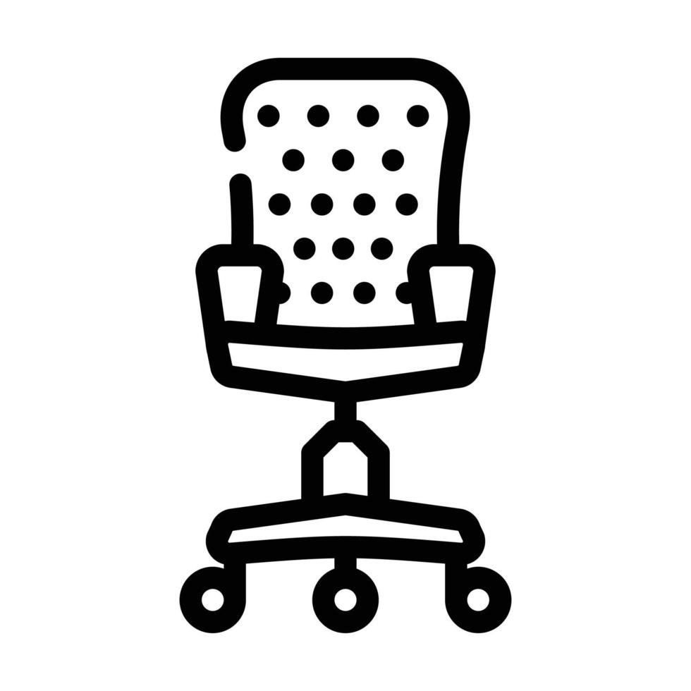 ilustração vetorial de ícone de linha de móveis de escritório vetor