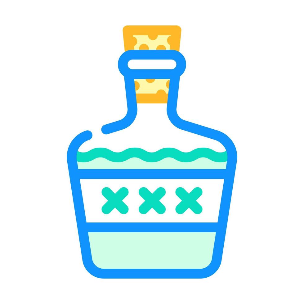 ilustração em vetor ícone de cor de garrafa de bebida alcoólica