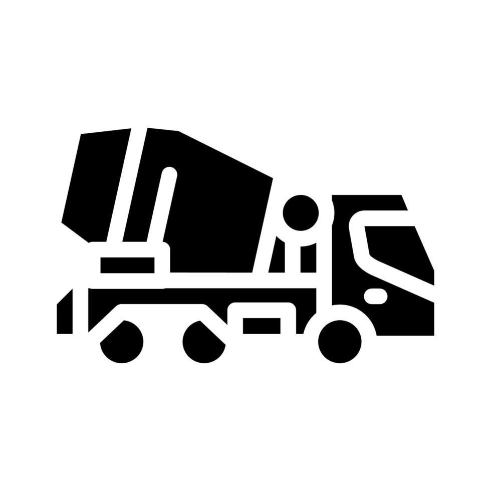 ilustração em vetor ícone de glifo de caminhão de concreto