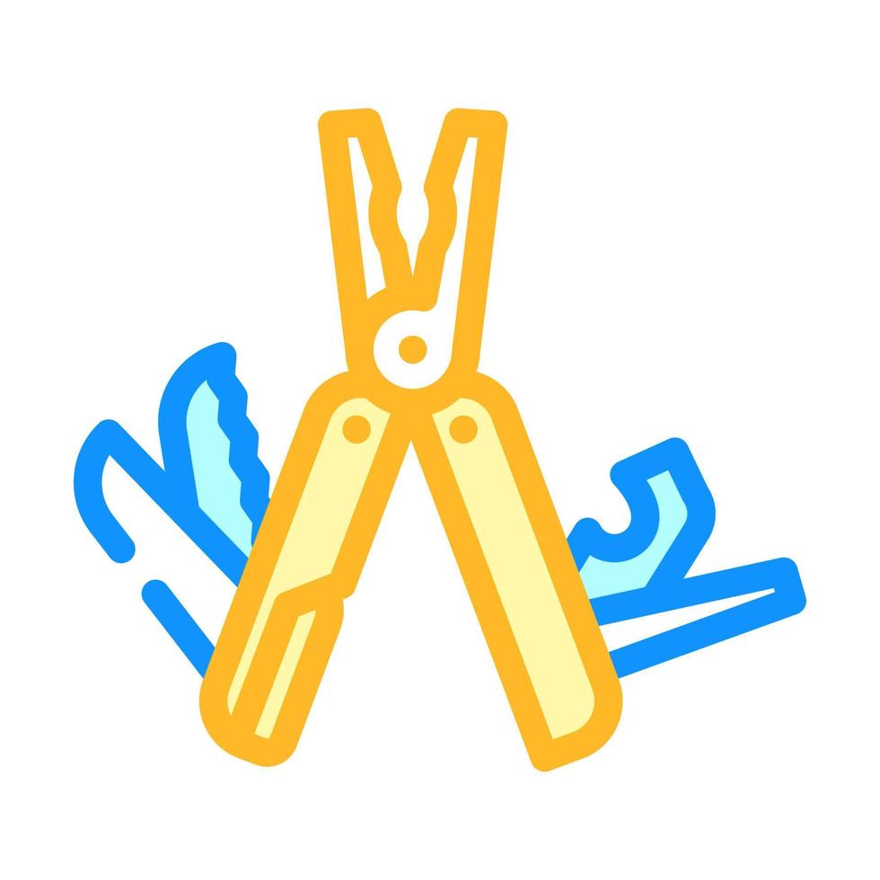 ilustração em vetor ícone de cor de ferramenta alpinista multiferramenta