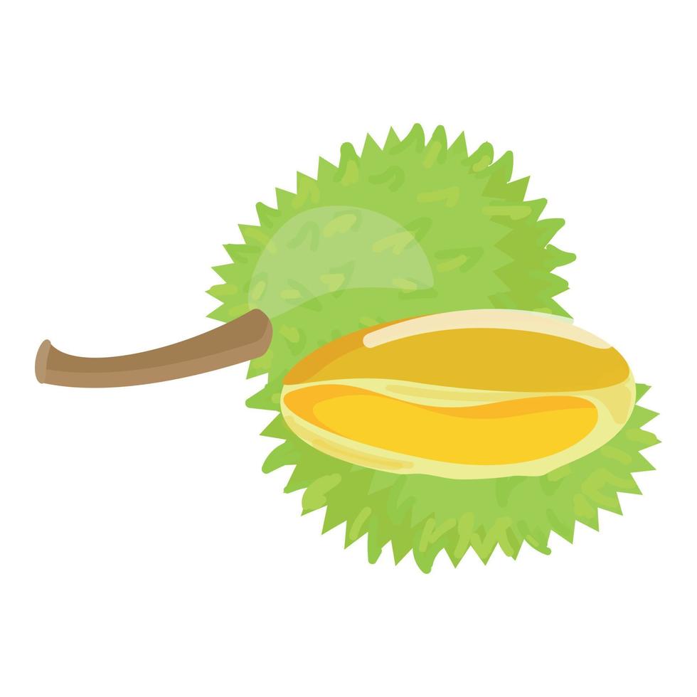 vetor de desenhos animados de ícone de comida durian. fruta doce