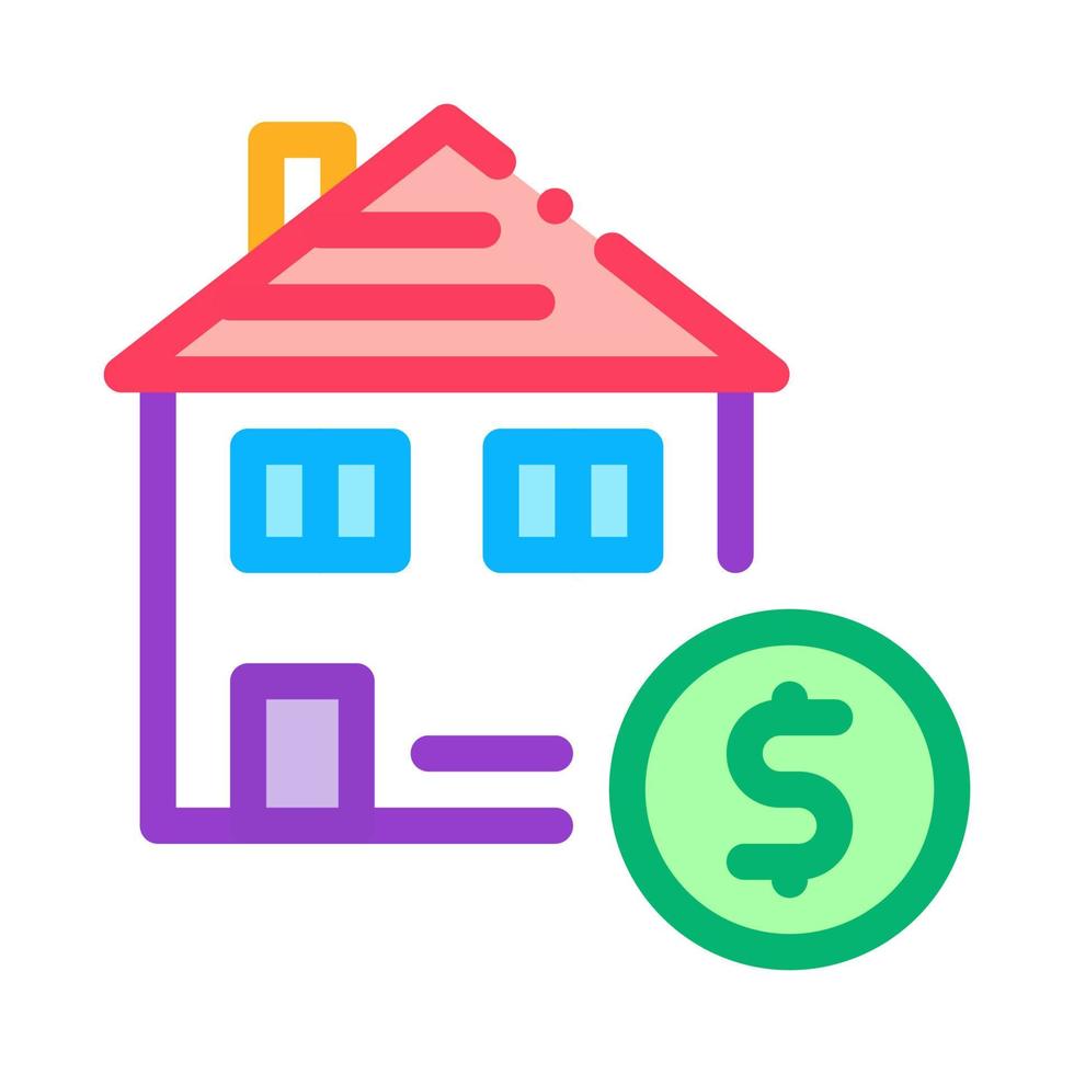 ilustração de contorno vetorial de ícone de venda de casa vetor