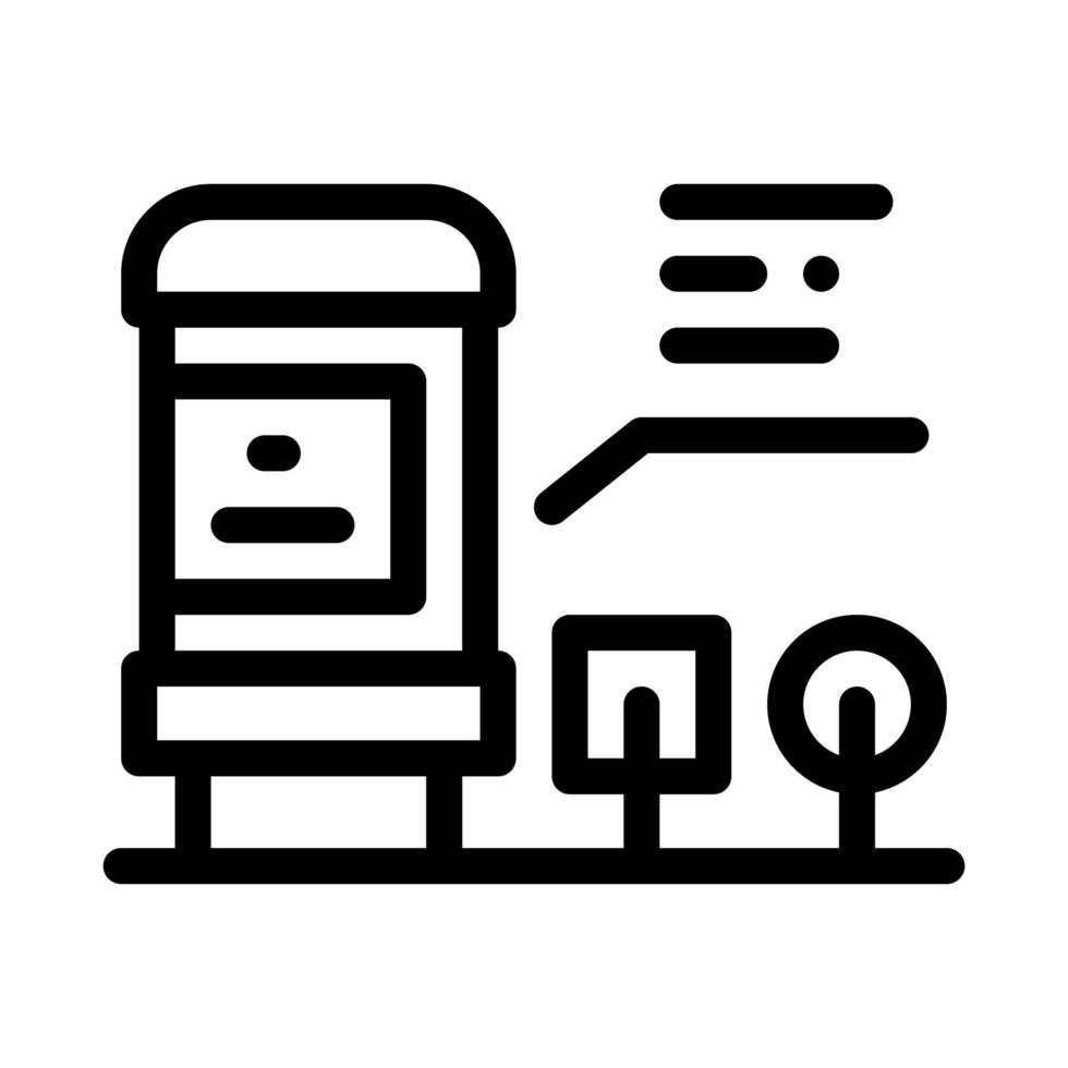 ilustração de contorno de vetor de ícone de resistor de rádio