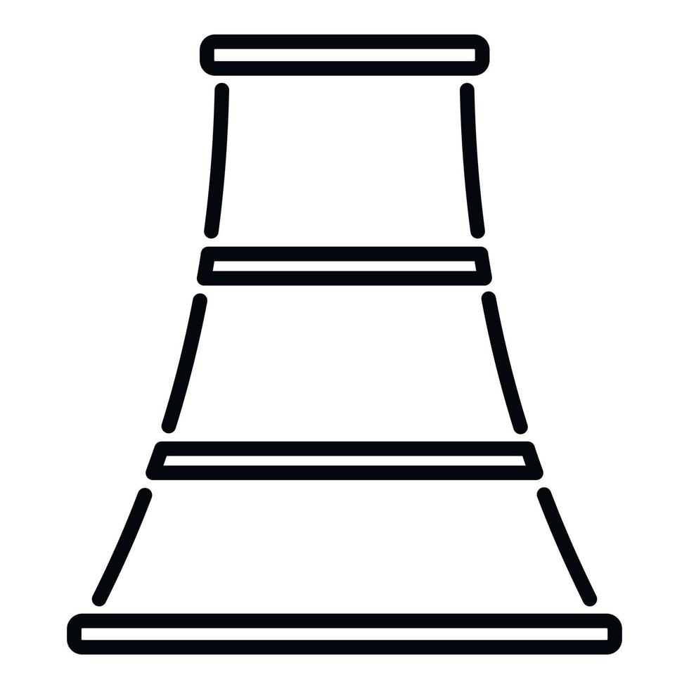 vetor de contorno do ícone de chaminé grande. fábrica de fumaça