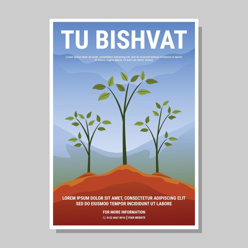 cartaz de tu bishvat vetor