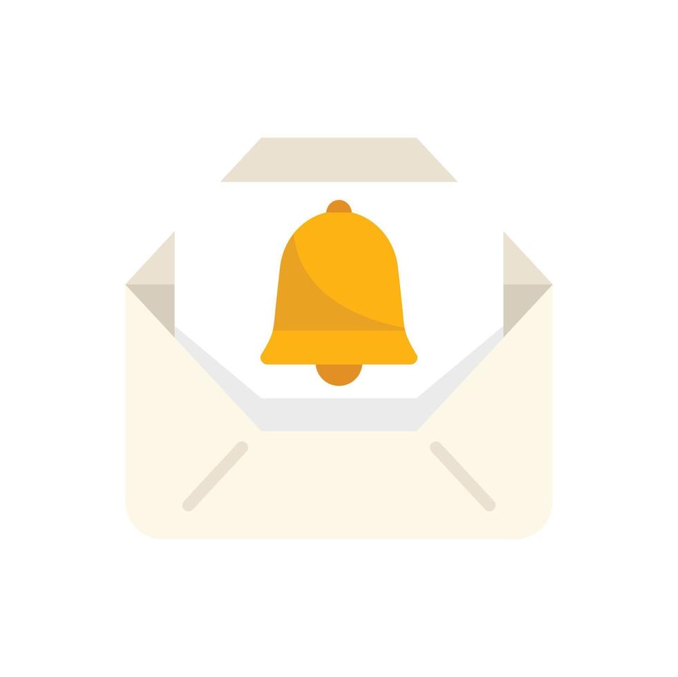 vetor plano de ícone de som de correio. mensagem de email