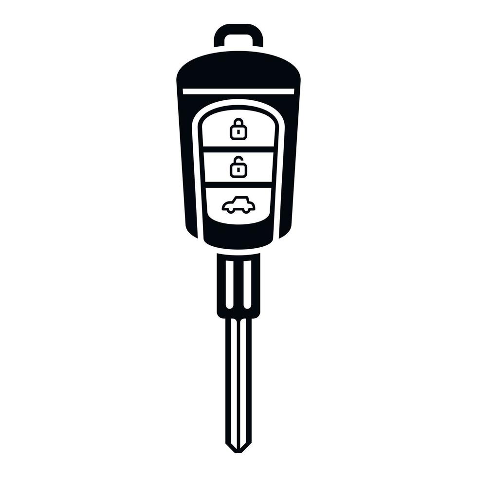 vetor simples de ícone de chave de carro automático. botão remoto inteligente