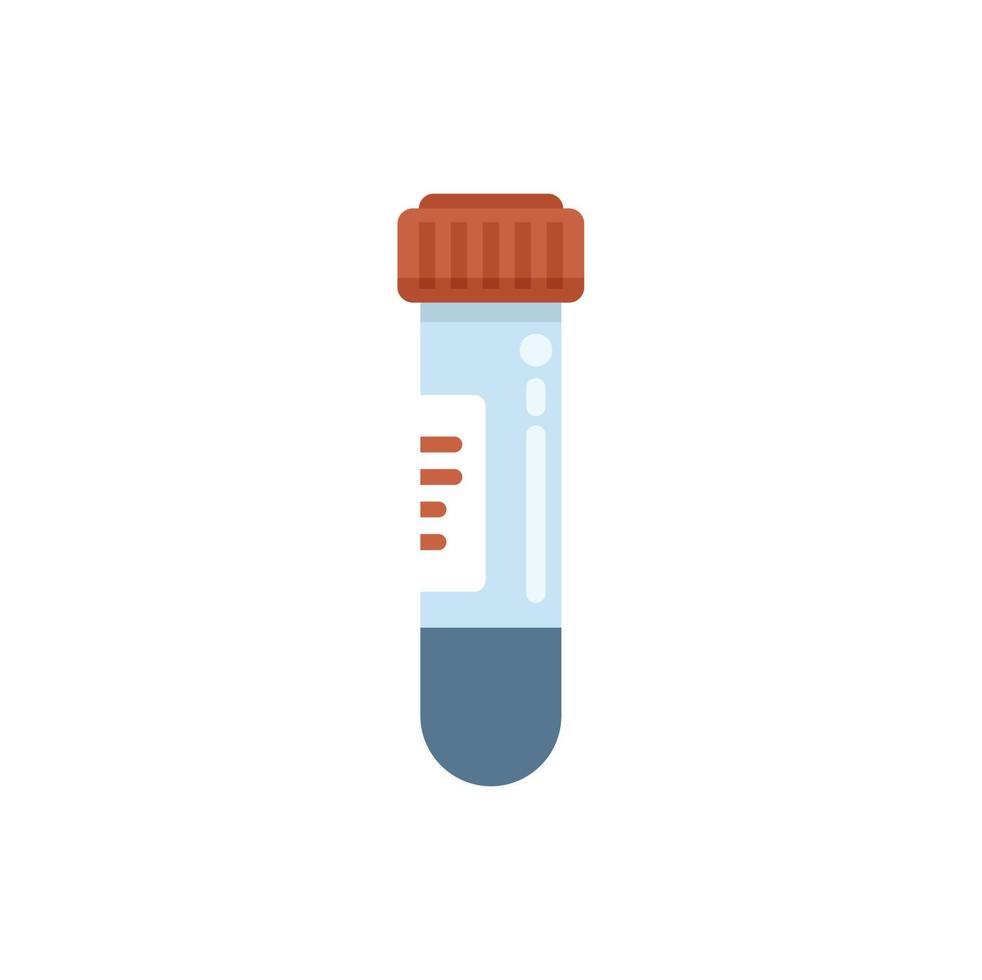 vetor plano do ícone da sonda do tubo de ensaio. laboratório científico