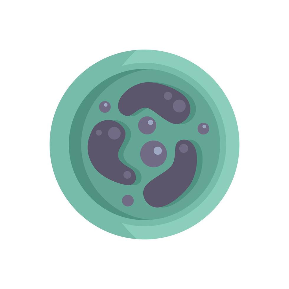 vetor plano de ícone de placa de Petri de laboratório. célula de saúde