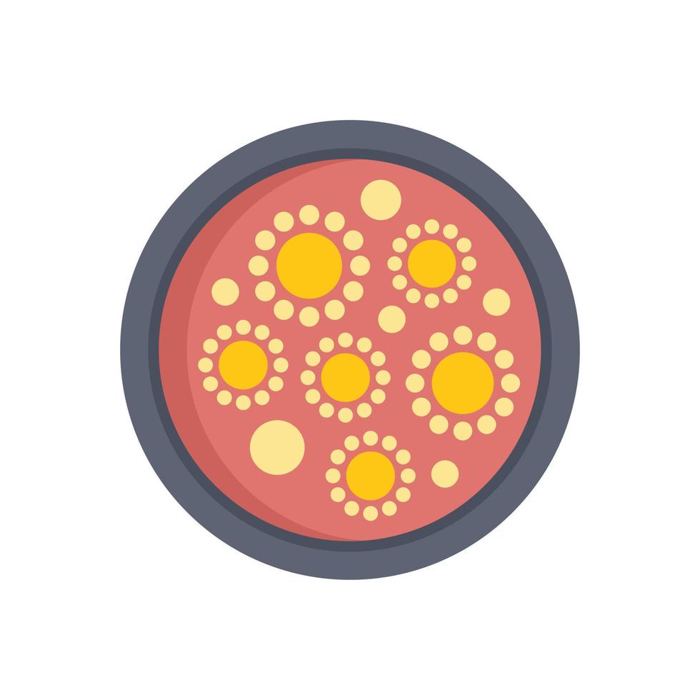 vetor plana de ícone de microbiologia. placa de Petri
