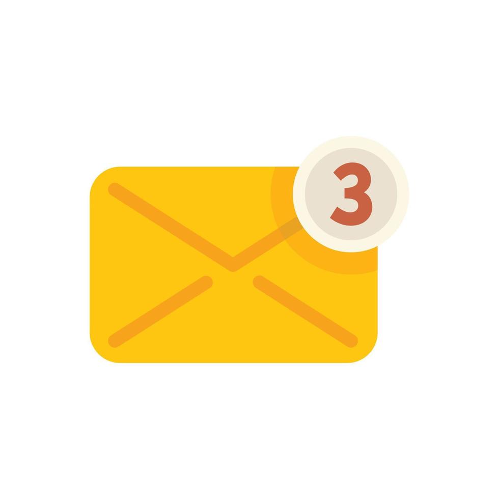 vetor plano de ícone de caixa de entrada de correio. interface de botão