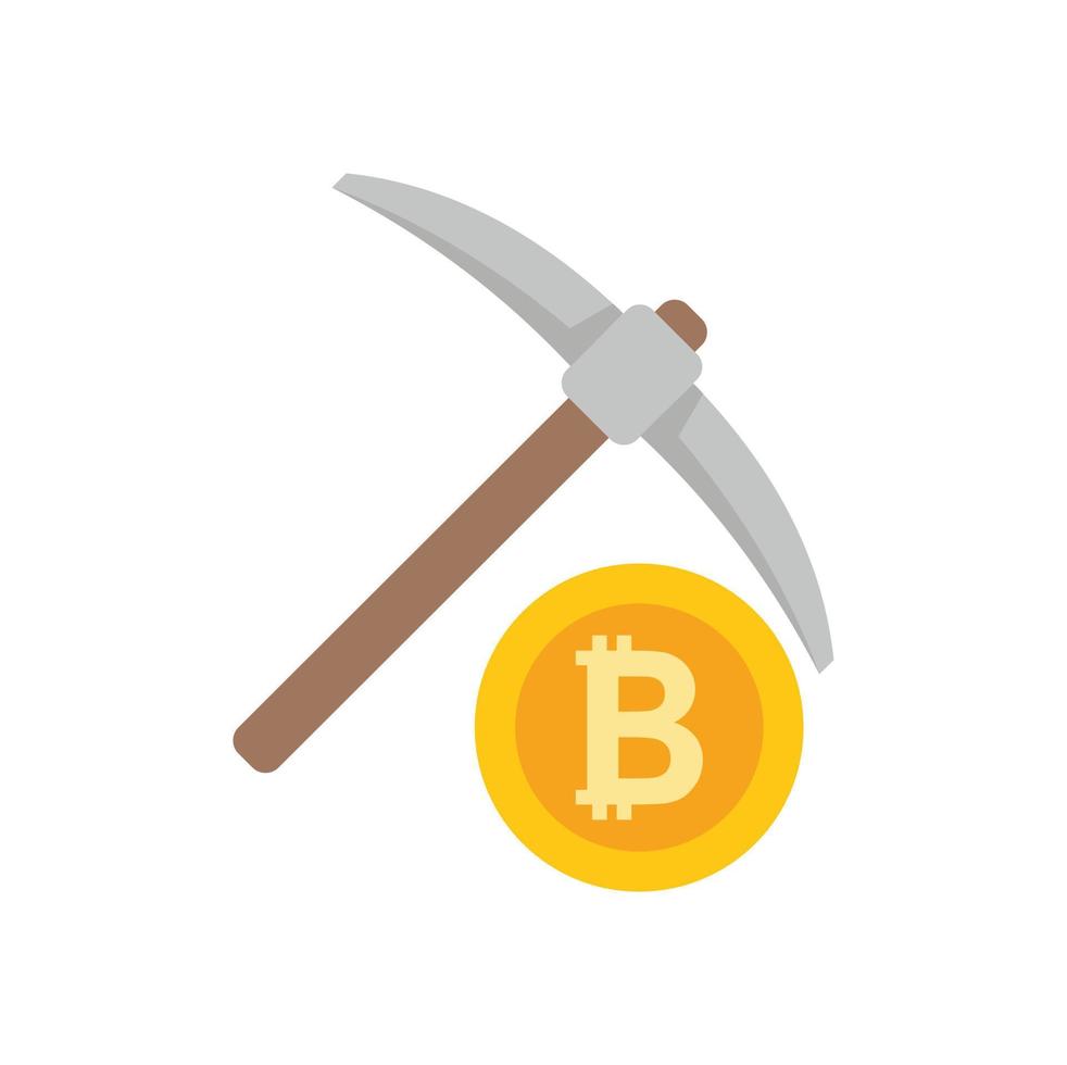 vetor plano de ícone de bitcoin. negócio de criptografia