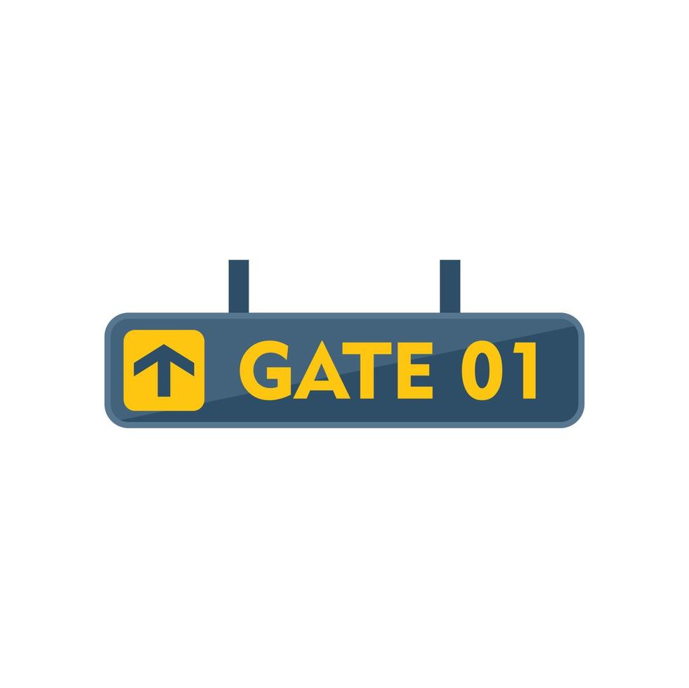 fly gate icon vector plana. vôo do aeroporto