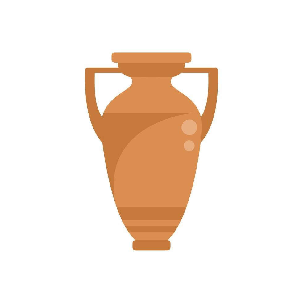 vetor plana de ícone de ânfora de cerâmica. vaso antigo