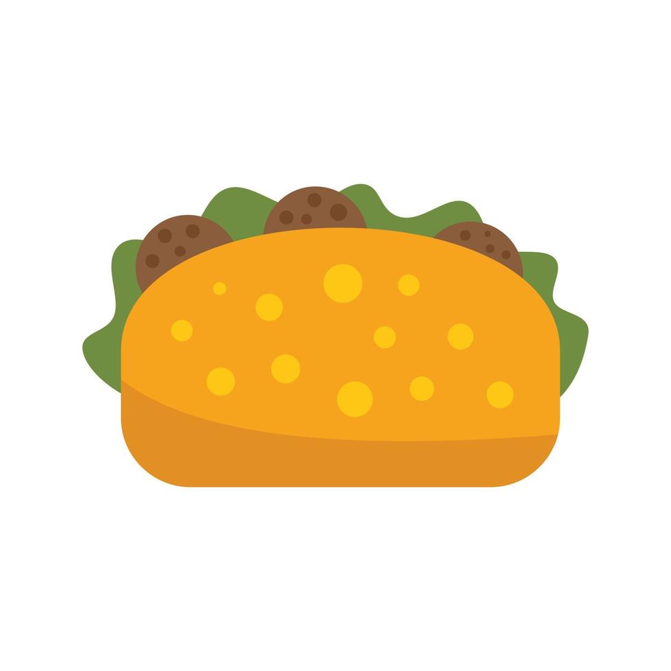 vetor plana do ícone do sanduíche de falafel. cozinhar vegano