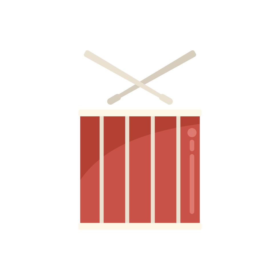 vetor plana de ícone de percussão de tambor. kit de música